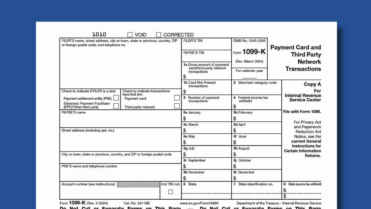 Form 1099-K Reporting Requirements for 2026